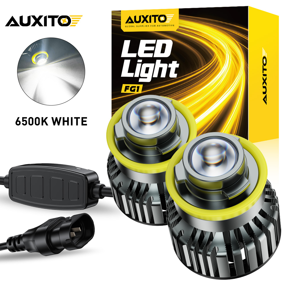 Led Fog Light H11 3000K Yellow - 2 stuks AUXITO Laser Lens Auto
