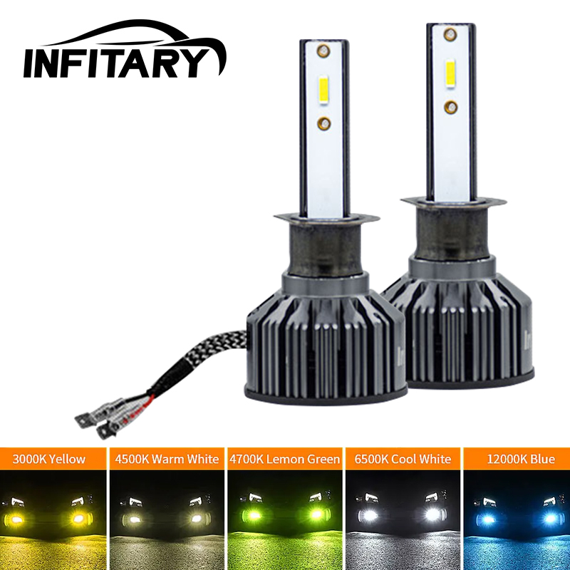 Led Fog Light H11 3000K Yellow - Infitary H7 LED-lamp voor auto, H4