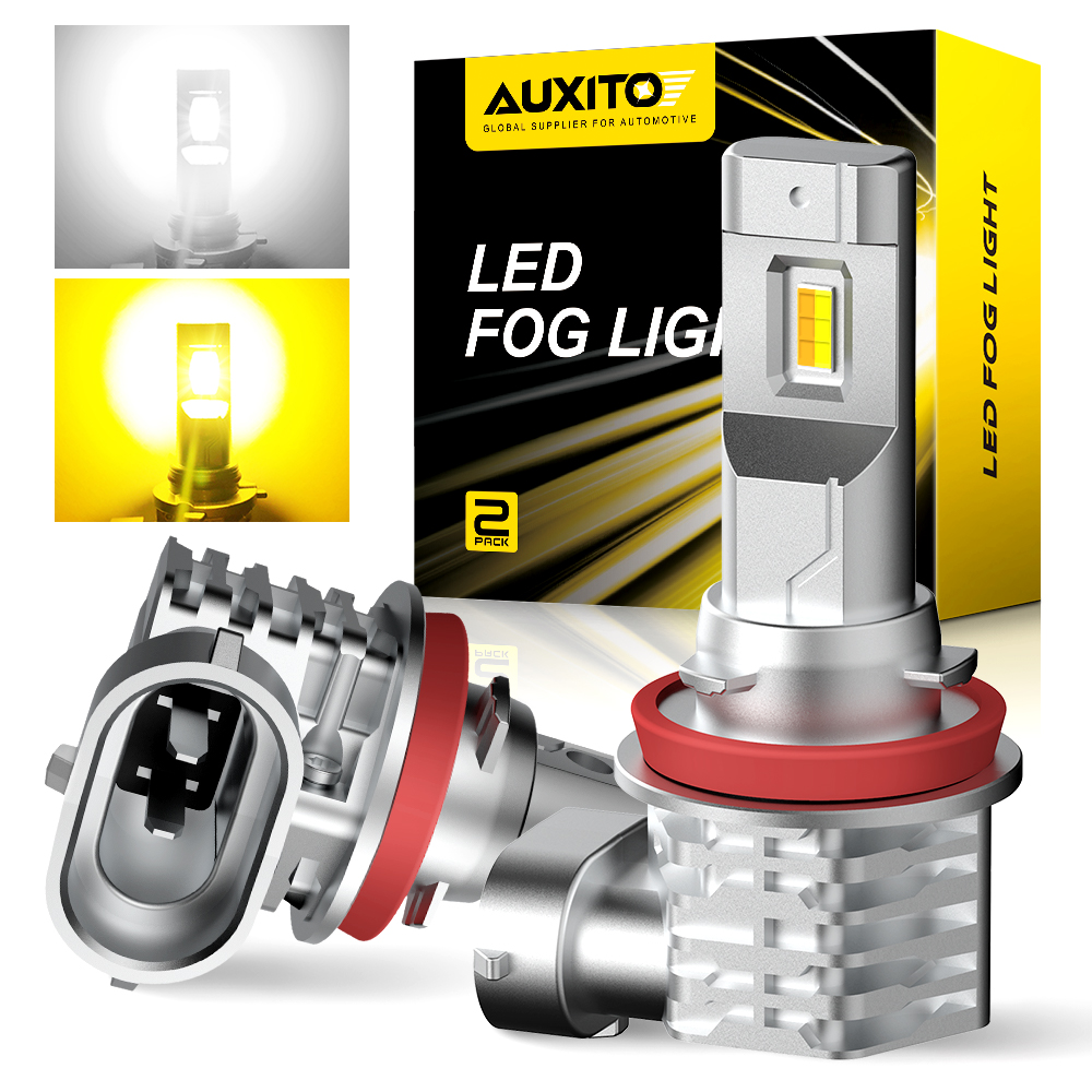 Led Fog Light H11 3000K Yellow - Auxito 2Pcs Switchback H8 H11 H9