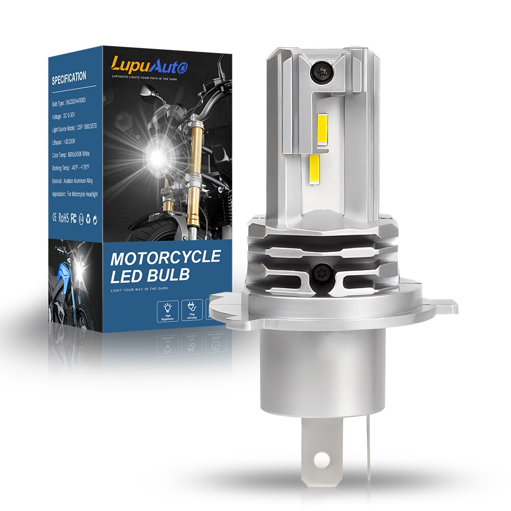 Motorcycle Led Headlight Bulb H4 - 1 stks H4 LED Motorfiets Koplamp