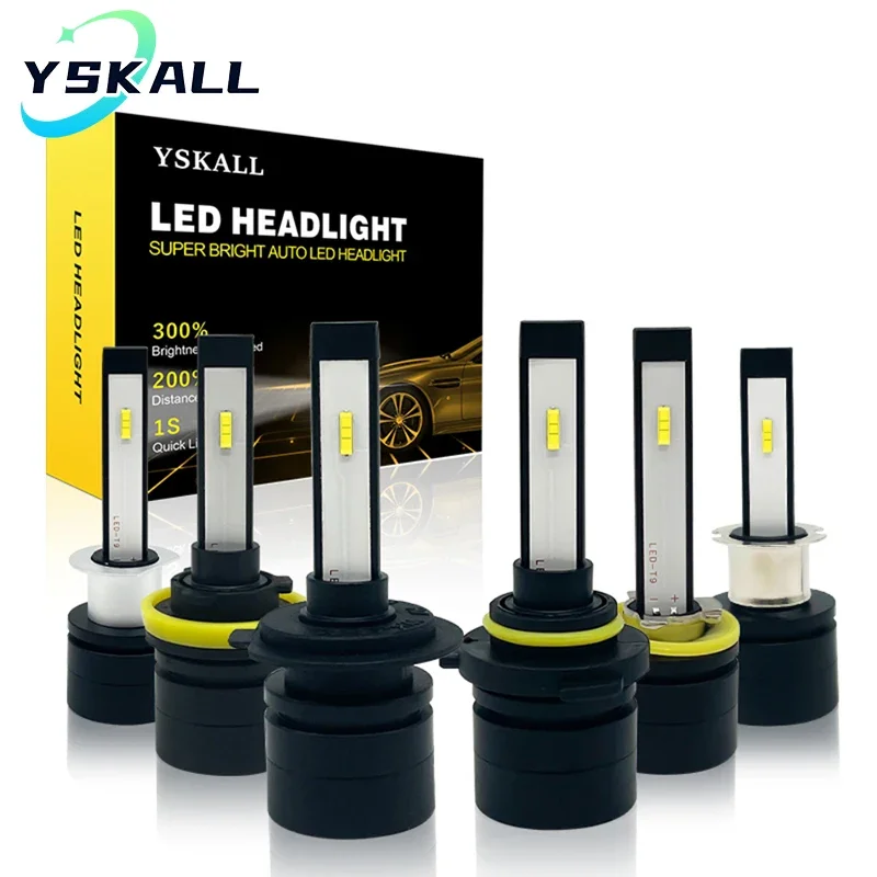 Car Led Bulb H1 H3 H8 H11 - 2 Stuks Auto Koplamp Super Mini