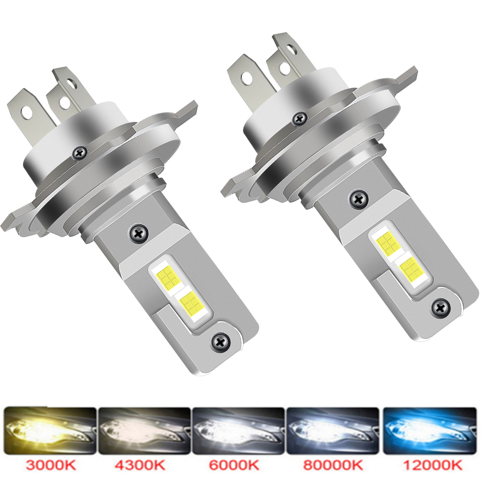 Led Headlight H4 Hi Lo 120W - 2 Stuks 30000LM H4 9003 H7
