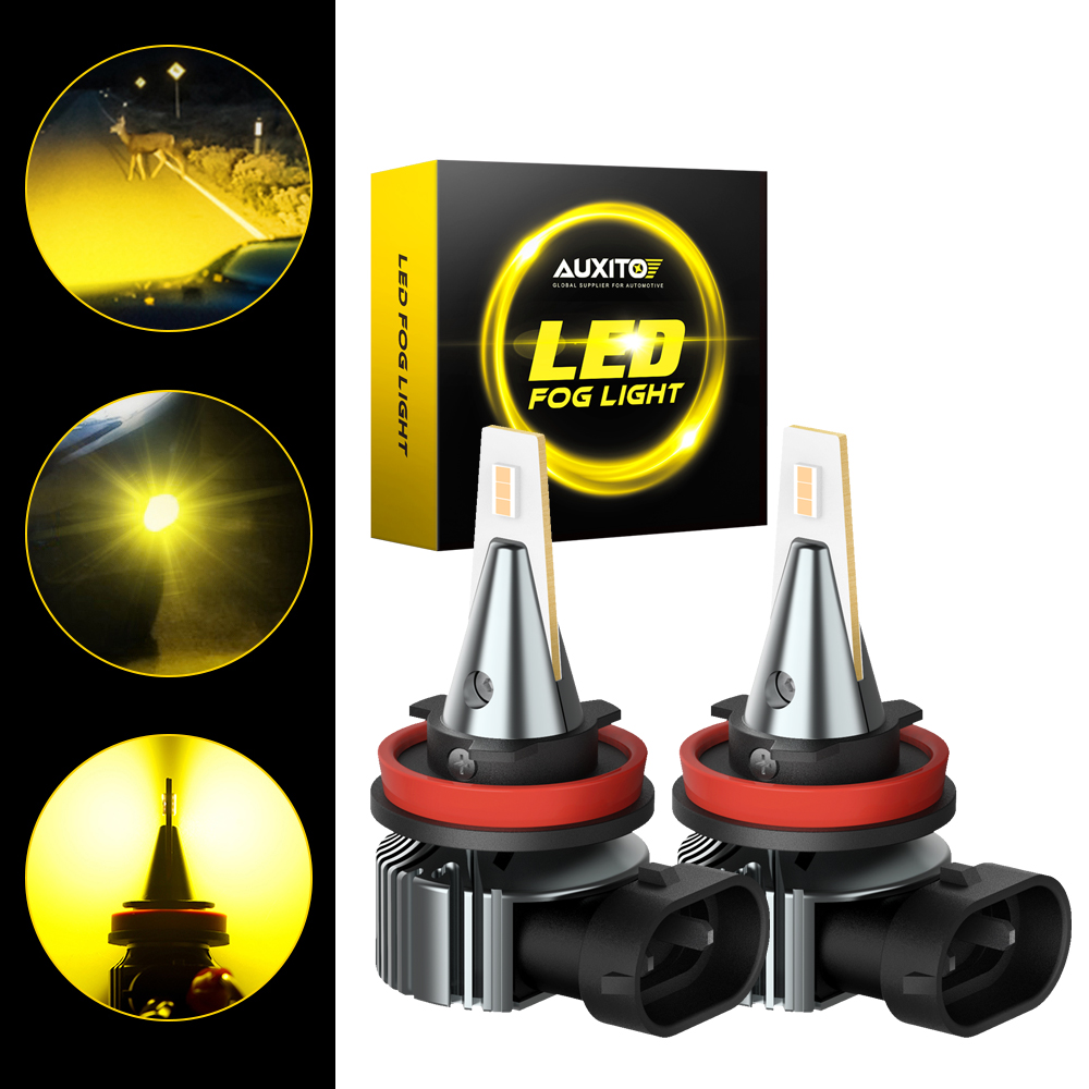 Led Fog Light H11 3000K Yellow - AUXITO 2 stks H11 H8 LED