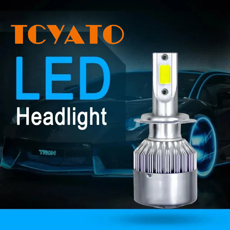 Car Led Bulb H1 H3 H8 H11 - TCYATO 2x C6 LED Autokoplamp H7