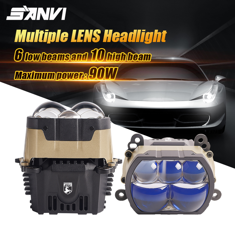 Bi Led Projector Lens 3 Inch - SANVI 180W PX8 Vierkante Bi LED