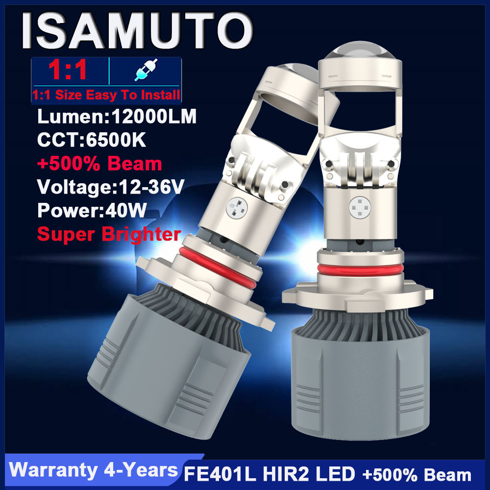 Led Headlight 6500K White 12000Lm - ISAMUTO FE401L HIR2 9012 PX22d 12-36