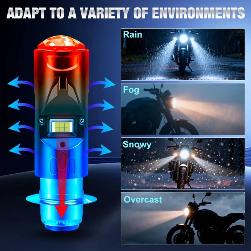 Motorcycle Led Headlight Bulb H4 - [MS]1 Stuks CSP Moto LED H4