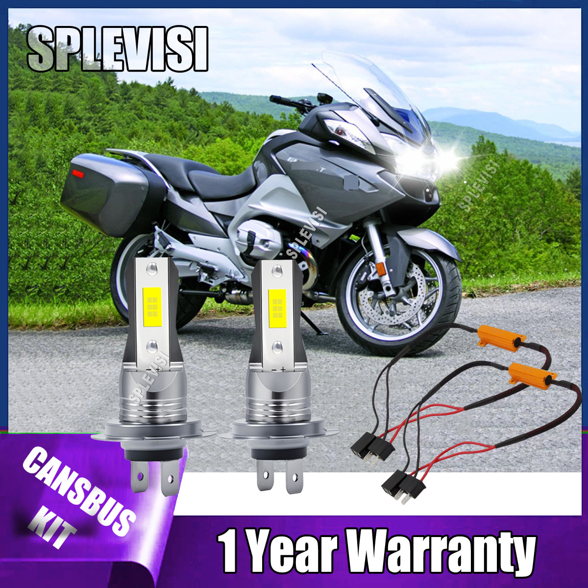 Led Headlight Bulb Canbus Error Free - H7 LED-motorfietskoplampen - CANbus Ready Geen