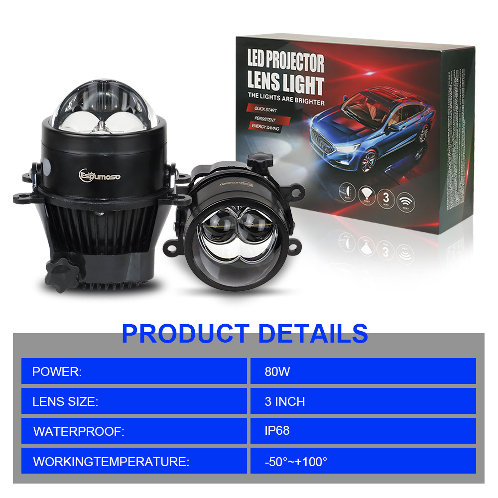 1/2PCS 3 Inch K201 Dubbele Las - Bi Led Projector Lens 3 Inch recensie en prijs