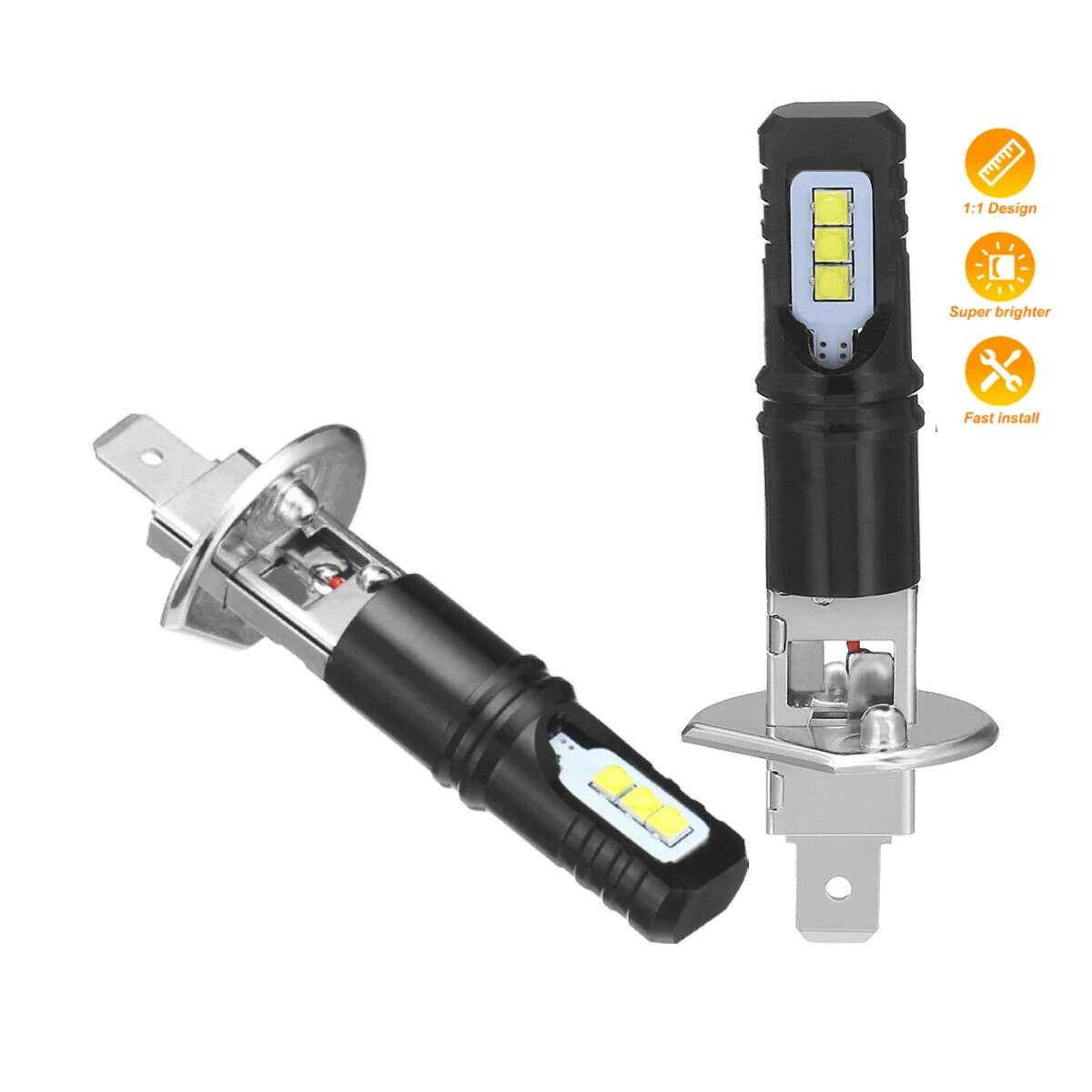 2 Stuks 12000LM H1 H3 Led Kopl - Led Headlight 6500K White 12000Lm recensie en prijs