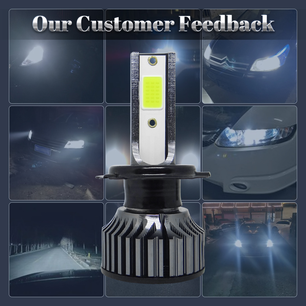 72W 16000LM Autokoplamp H4 H7  - Car Led Bulb H1 H3 H8 H11 recensie en prijs