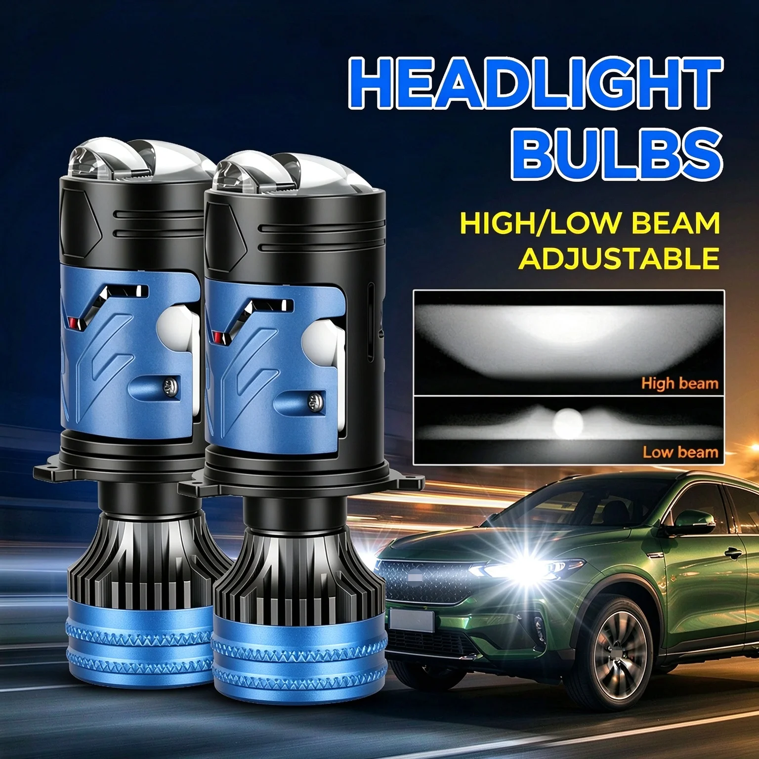 H4 LED-koplamp met projectorle - Led Headlight H4 Hi Lo 120W recensie en prijs