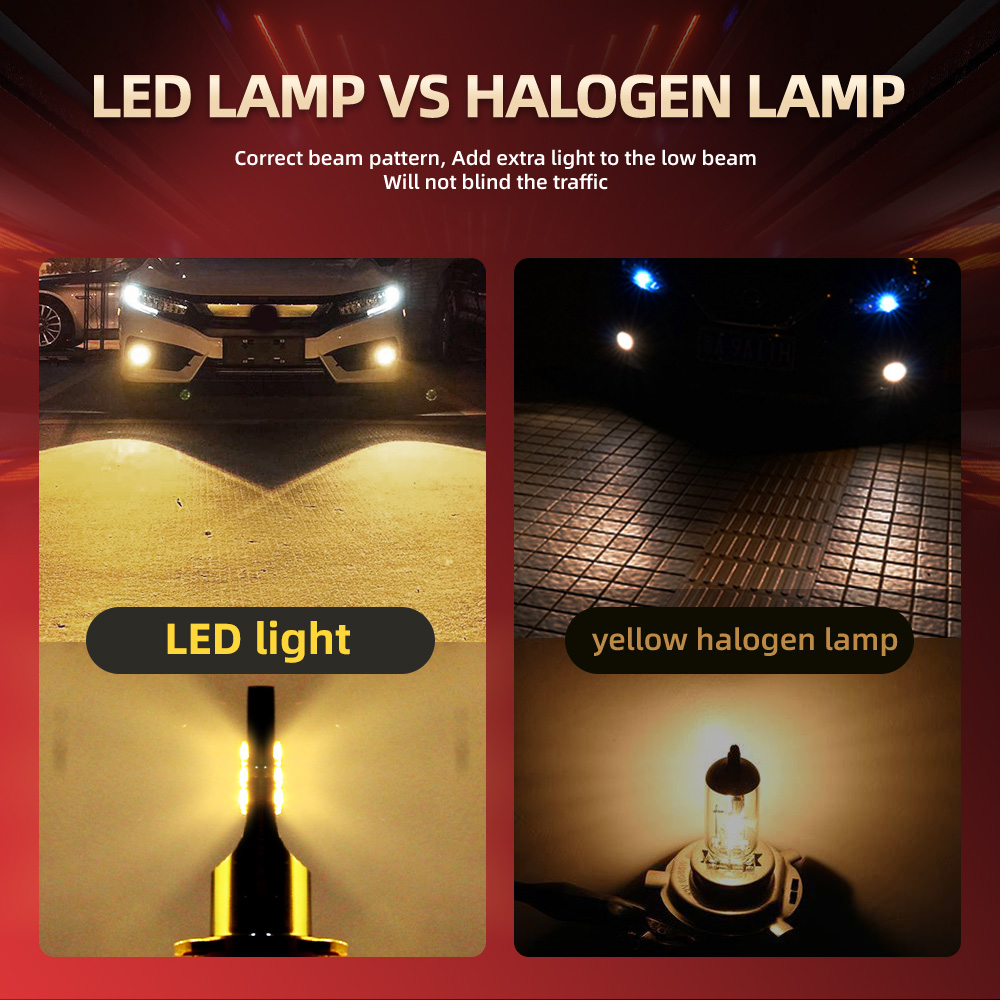 2 stuks LED-mistlampen, Canbus - Led Fog Light H11 3000K Yellow recensie en prijs