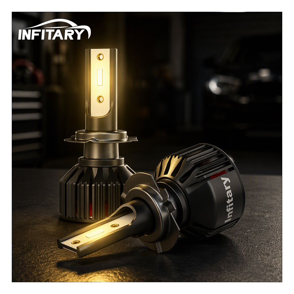 Infitary H7 LED-lamp voor auto - Led Fog Light H11 3000K Yellow recensie en prijs