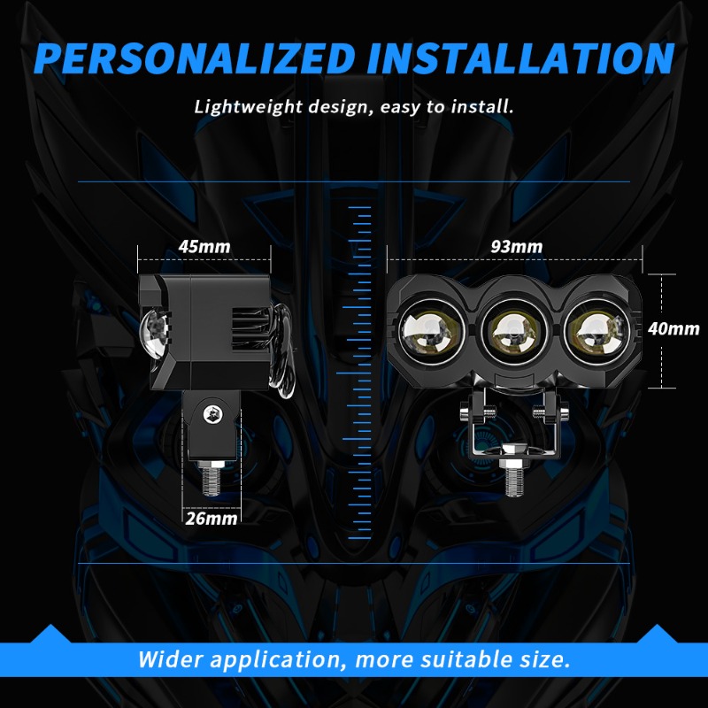 LED-motorfietsspot Owl Style W - Led Headlight 6500K White 12000Lm recensie en prijs
