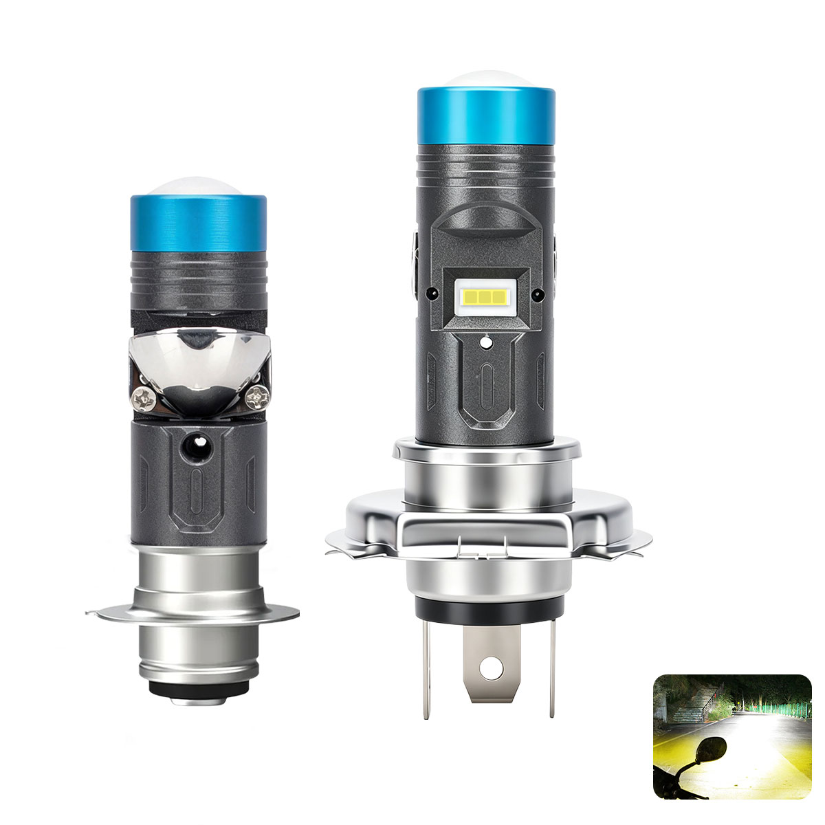 H4 P15D LED-lamp voor motorfie - Motorcycle Led Headlight Bulb H4 recensie en prijs
