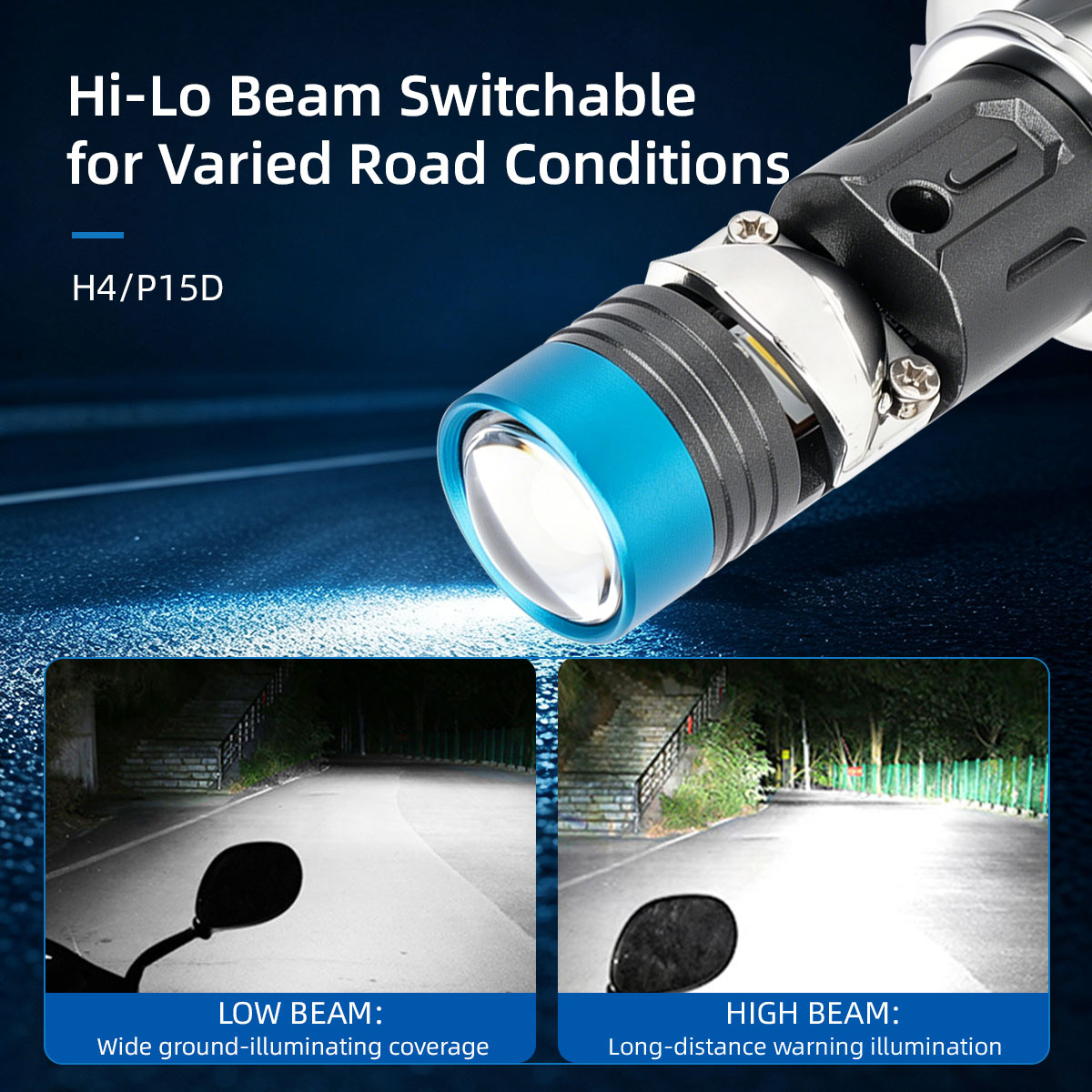 H4 P15D LED-lamp voor motorfie - Motorcycle Led Headlight Bulb H4 recensie en prijs