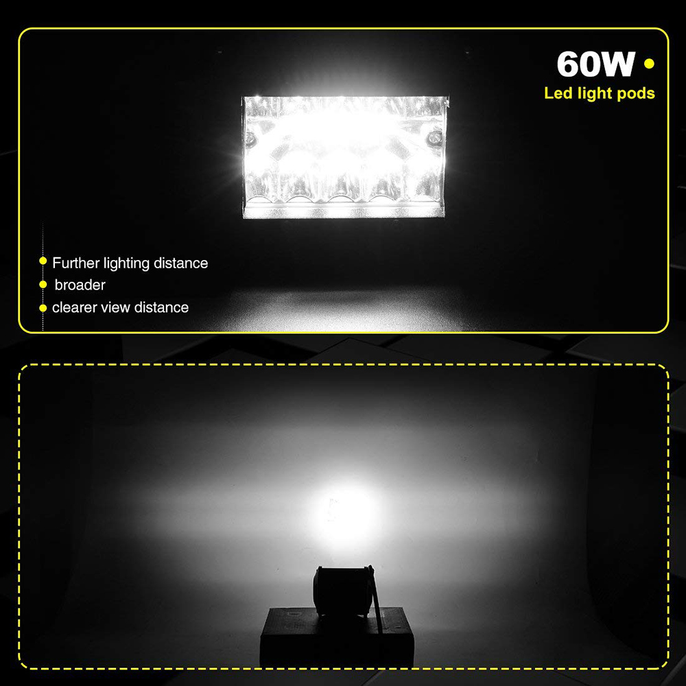 2 STKS LED Werklamp Pods 4 Inc - Led Work Light Bar 12 Inch Offroad recensie en prijs