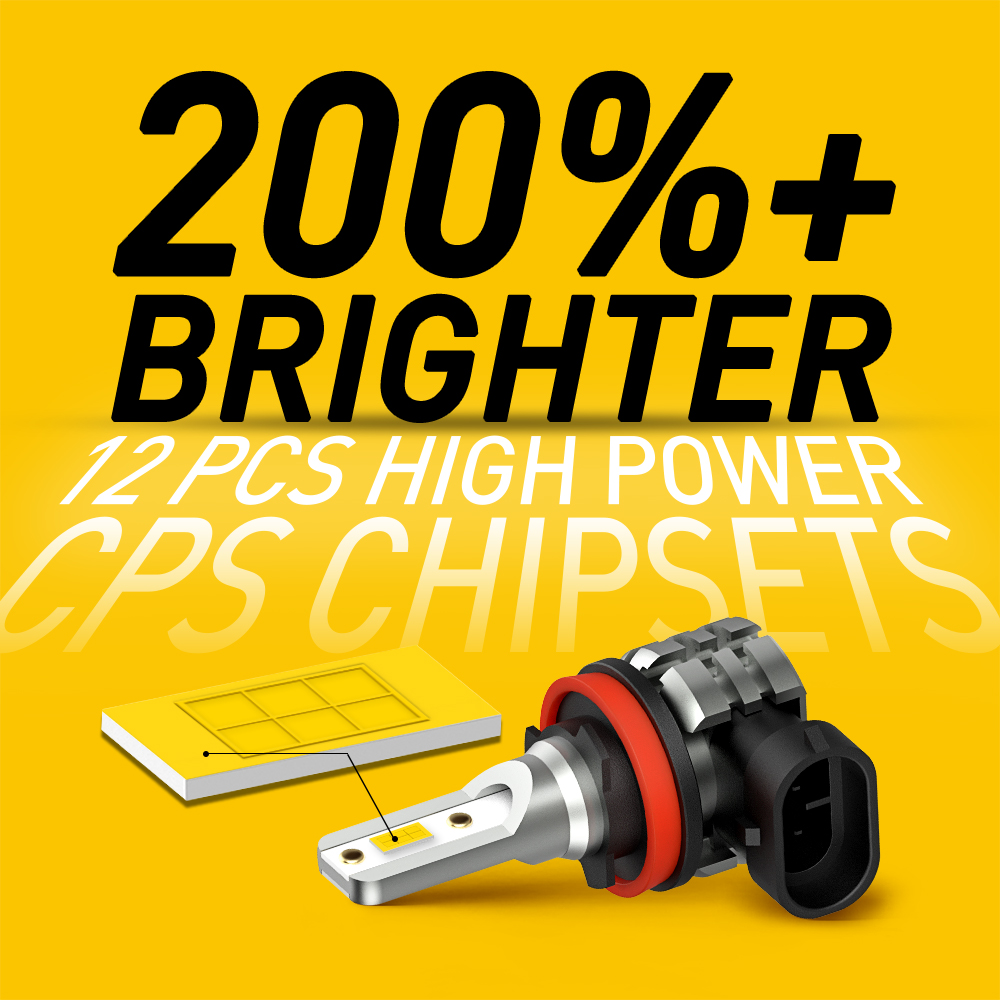 2 stuks AUXITO H8 H11 LED mist - Led Fog Light H11 3000K Yellow recensie en prijs
