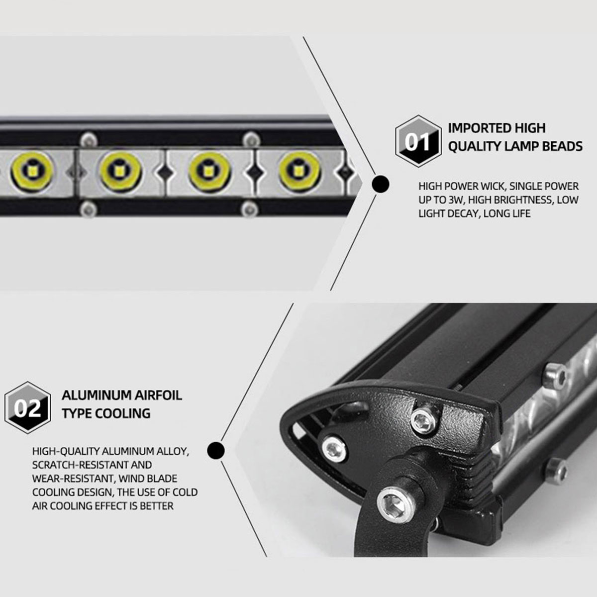 Auto LED Verlichting Bar 8.8 ' - Led Work Light Bar 12 Inch Offroad recensie en prijs