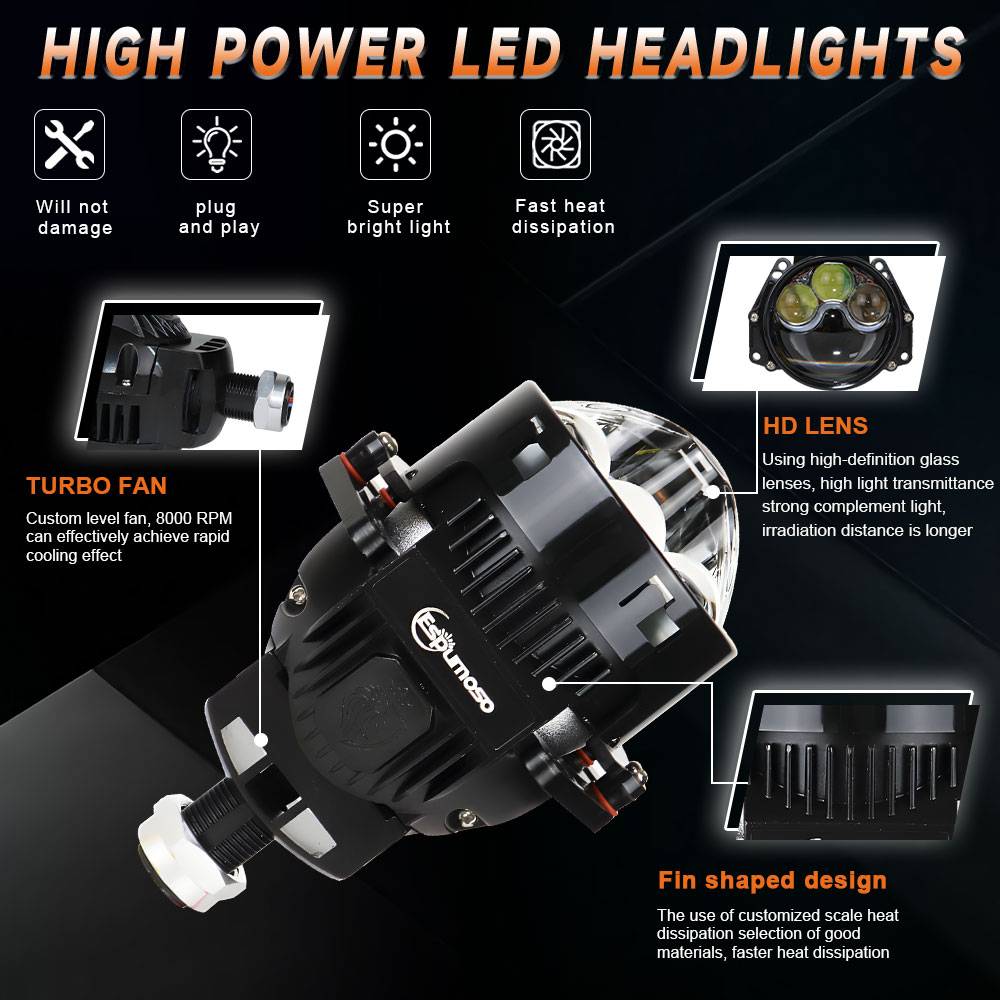 3 inch Dual Hyperboloid Bi-LED - Bi Led Projector Lens 3 Inch recensie en prijs