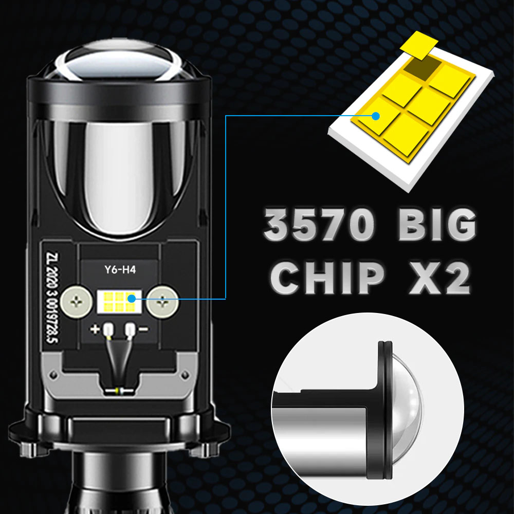 Y6D H4 LED Koplamp Canbus Auto - Led Headlight H4 Hi Lo 120W recensie en prijs
