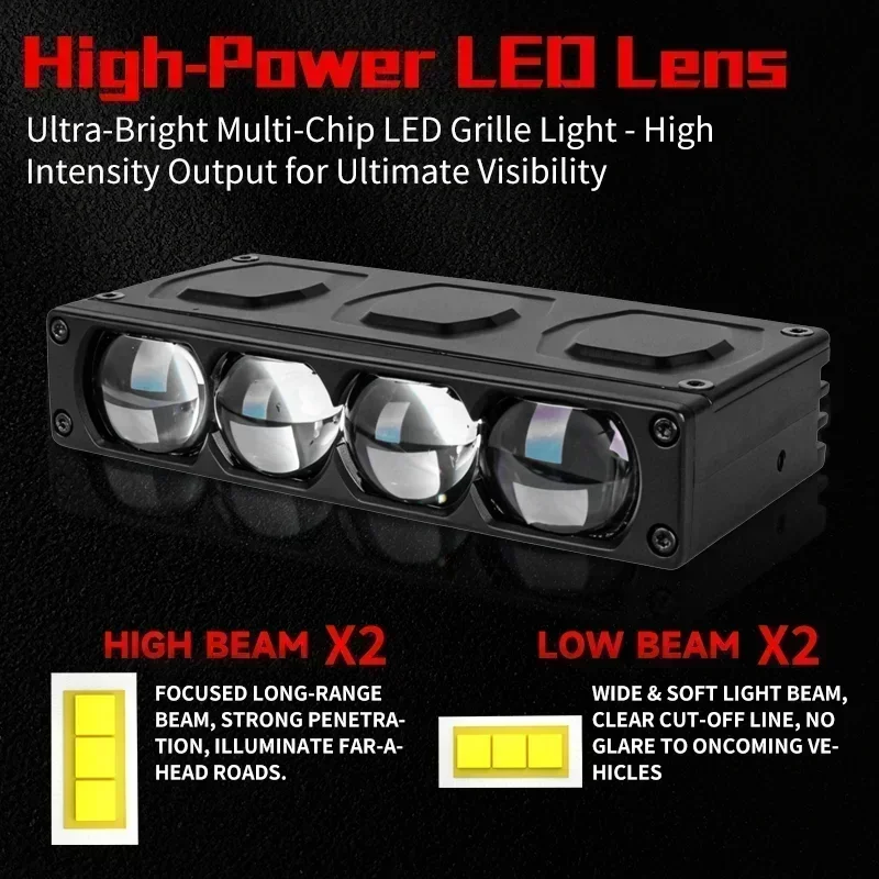 2 stuks 180W 4-lens ultradunne - Bi Led Projector Lens 3 Inch recensie en prijs