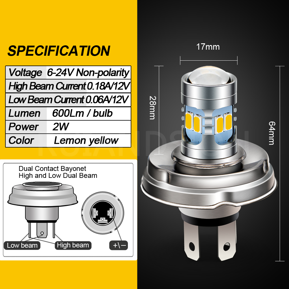 P45T LED-koplamp LED 6V 12V 24 - Motorcycle Led Headlight Bulb H4 recensie en prijs