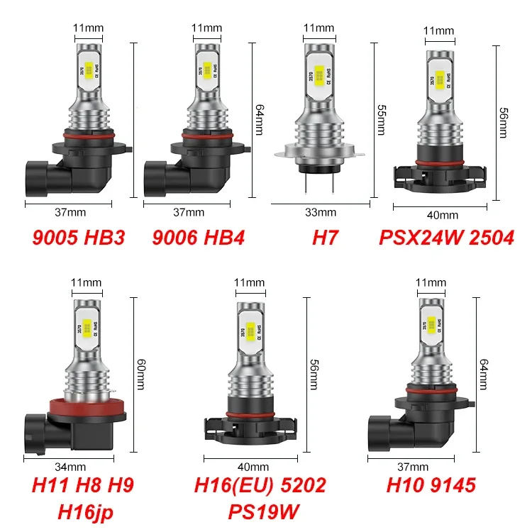 2x9006 HB4 HB3 9005 H7 H1 H3 H - Car Led Bulb H1 H3 H8 H11 recensie en prijs