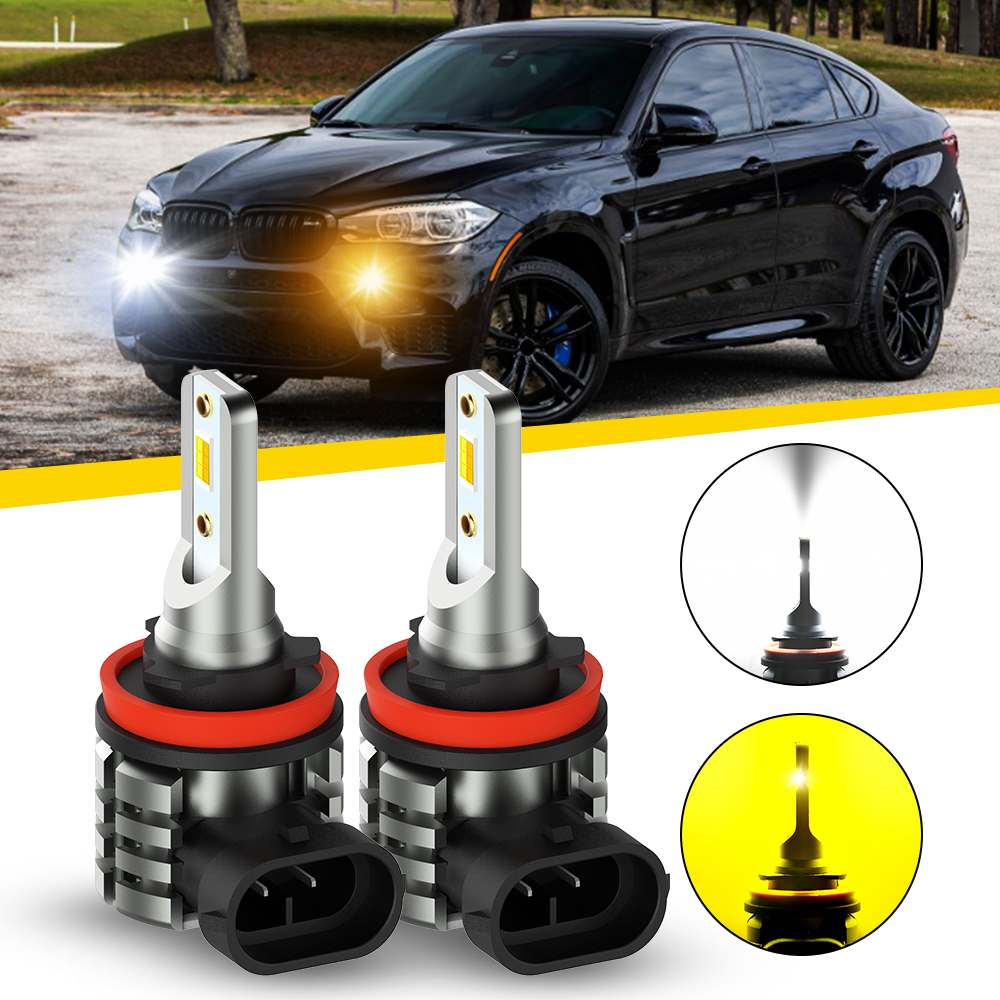 AUXITO 2 stks L6 LED H8 H11 Ge - Led Fog Light H11 3000K Yellow recensie en prijs