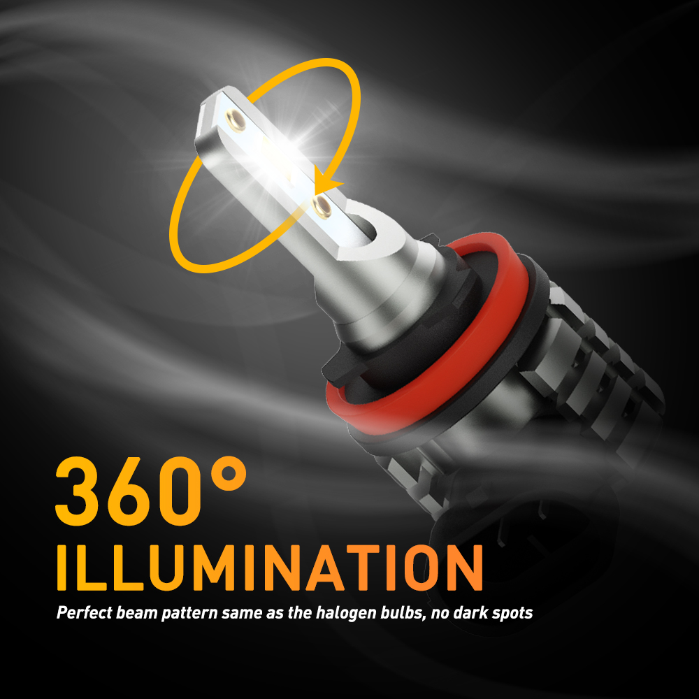 AUXITO 2 stks L6 LED H8 H11 Ge - Led Fog Light H11 3000K Yellow recensie en prijs