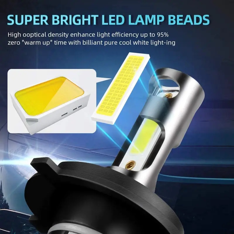 Motorfiets LED-koplamp 120W H4 - Led Headlight H4 Hi Lo 120W recensie en prijs