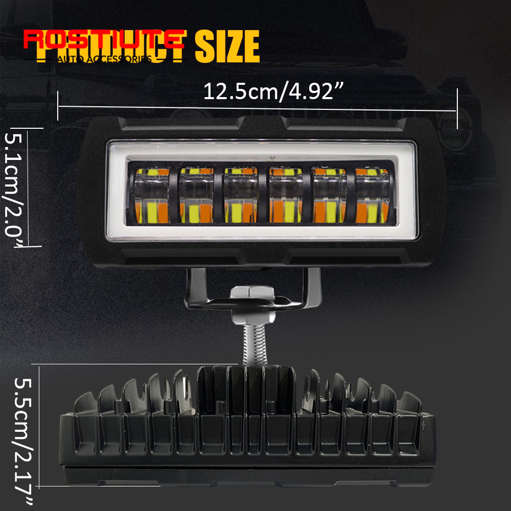 5 Inch Wit Amber Auto Werklamp - Led Work Light Bar 12 Inch Offroad recensie en prijs