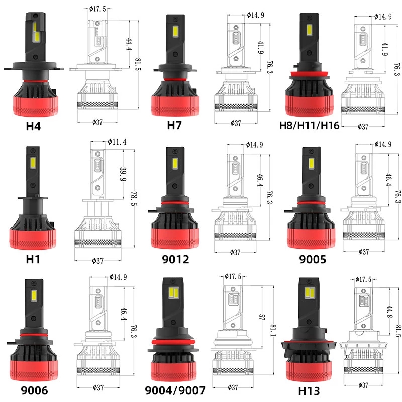 F5 H7 LED koplamplamp H11 mist - Led Headlight Bulb H7 20000Lm recensie en prijs