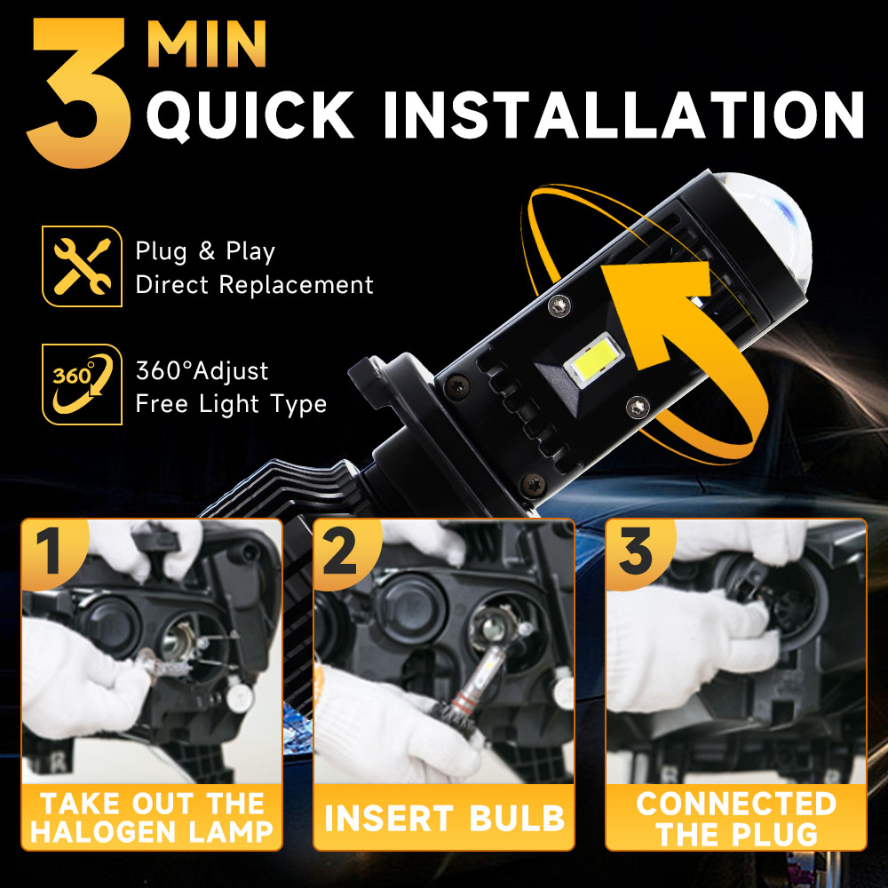 Canbus Lamp H4 H7 LED Y10 Supe - Laser Led Headlight Projector Lens recensie en prijs