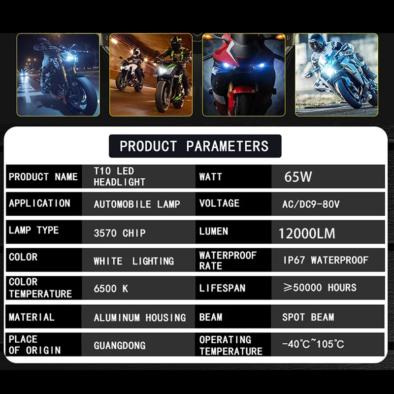H4 LED motorfiets koplamp lens - Motorcycle Led Headlight Bulb H4 recensie en prijs