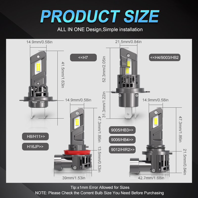 2 Stuks 20000LM H8 H11 H7 Led  - Led Headlight Bulb H7 20000Lm recensie en prijs