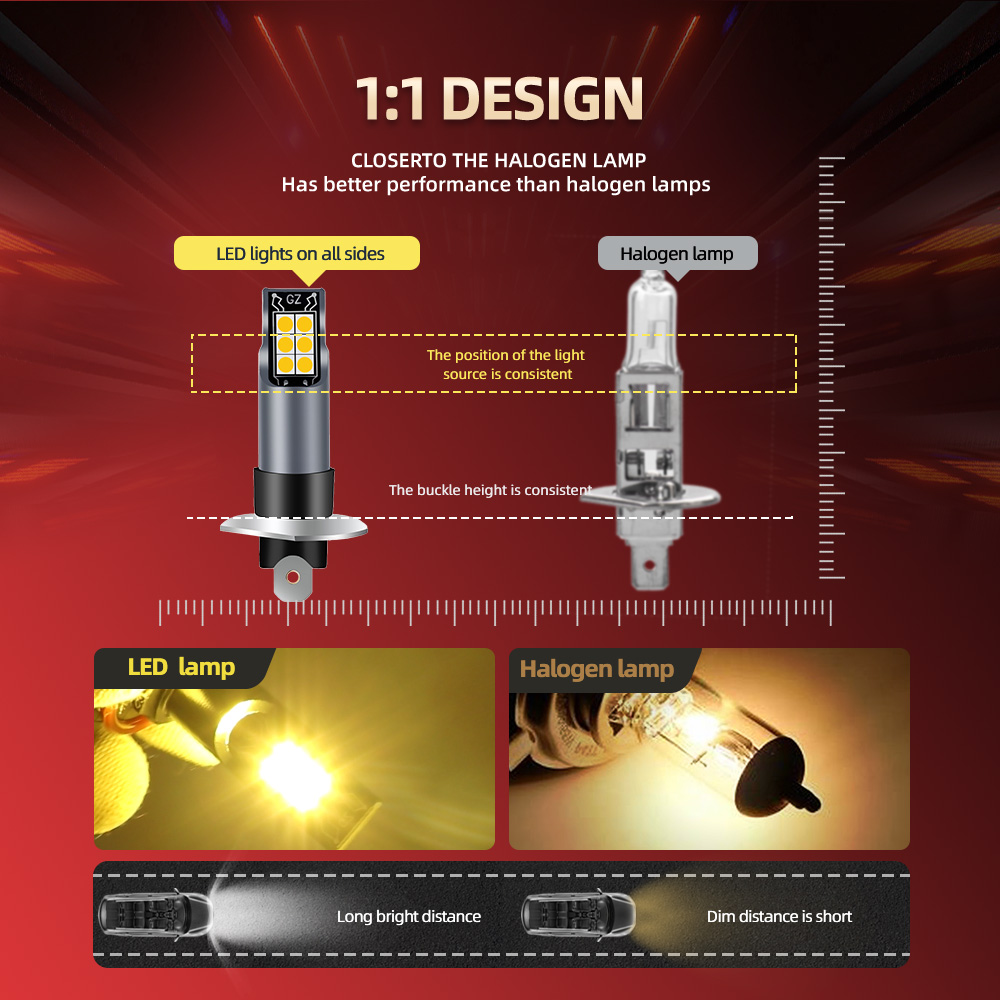 2 stuks auto mistlamp LED lamp - Led Fog Light H11 3000K Yellow recensie en prijs